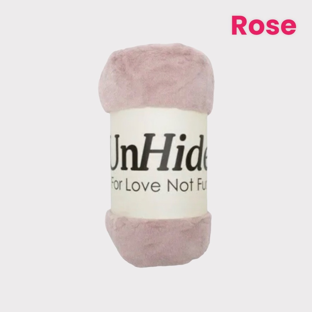 NEW UnHide L’il Marshmallow Plush Blanket in Rose - Picture 5 of 6
